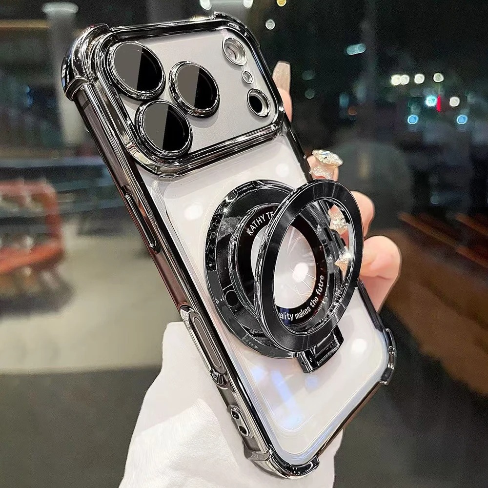 Photography Xiaomi 17 Ultra - Plating Shockproof Magnetic Bracket For Magsafe