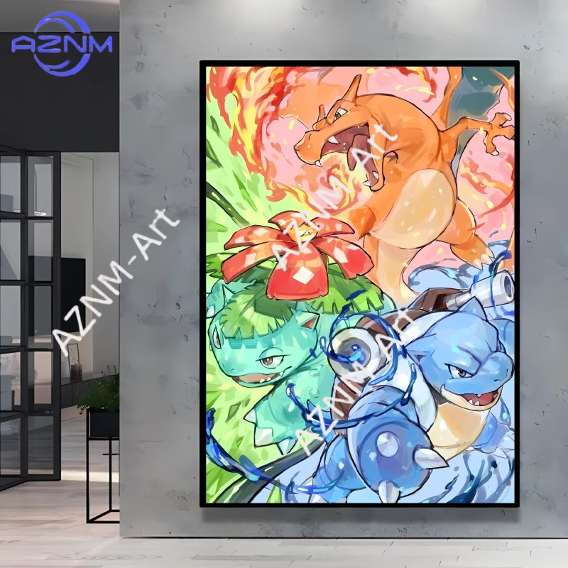 Photography Anime - 1pc Classic Anime Pokemon Pikachu Canvas