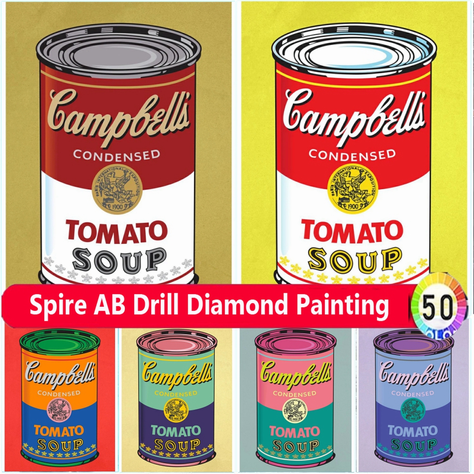 Photography Geometry - Andy Warhol Colorful Campbell 5d Diy