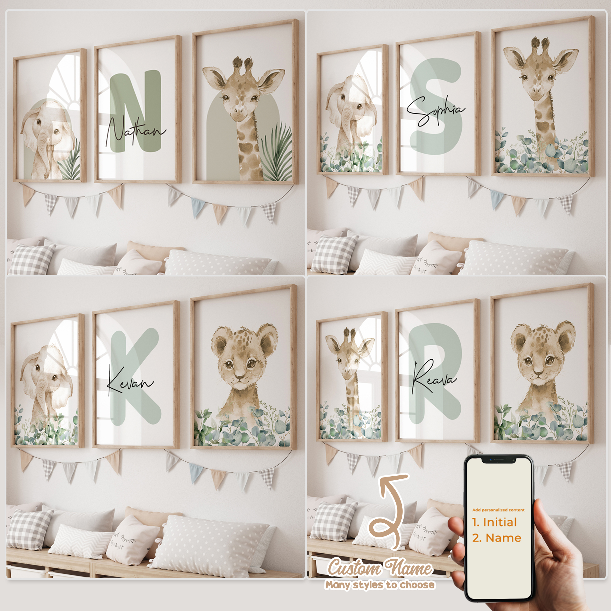 Photograph Lyrics - 3pcs Personalized Custom Name Cartoon Forest
