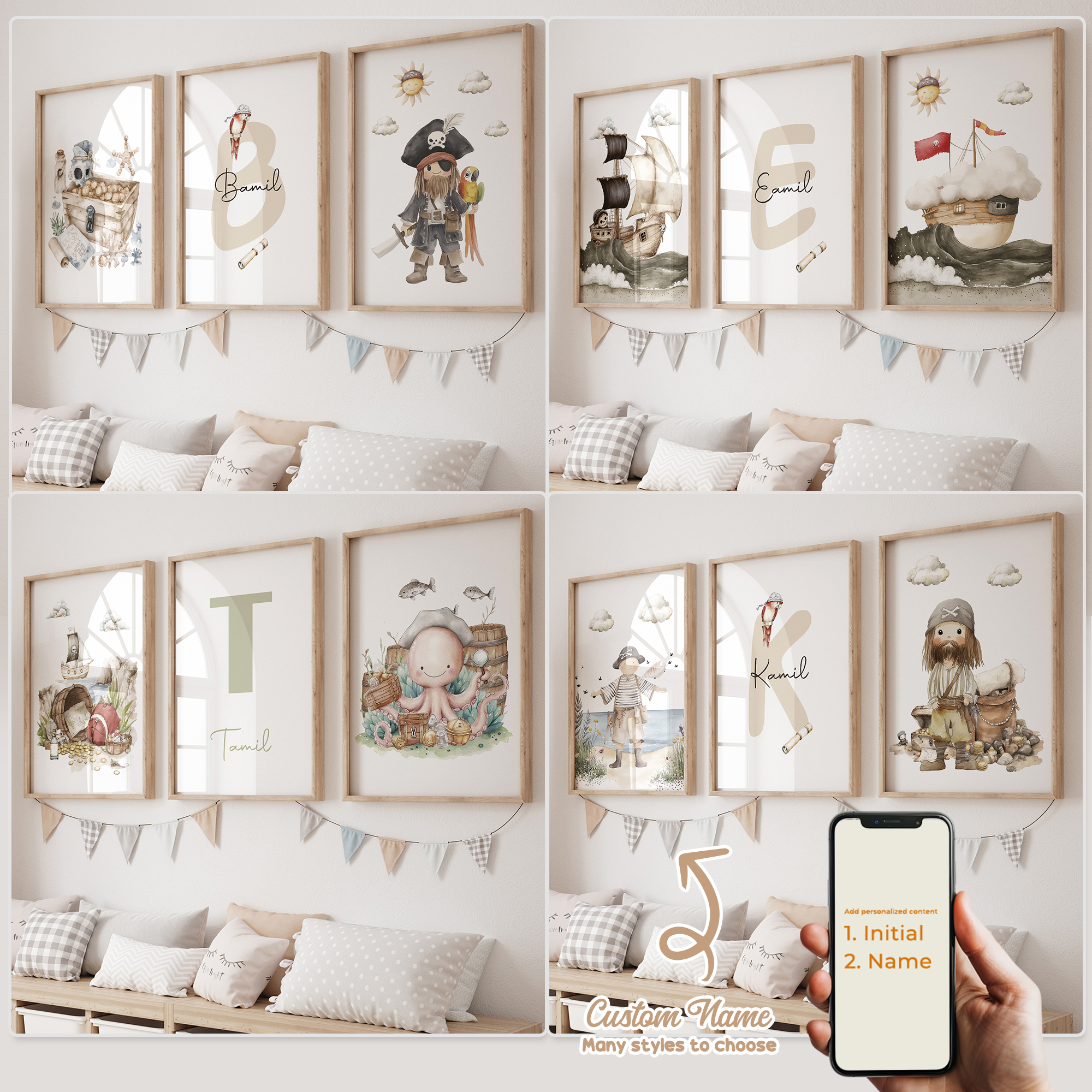 Photograph Lyrics - 3pcs Personalized Custom Name Cartoon Child