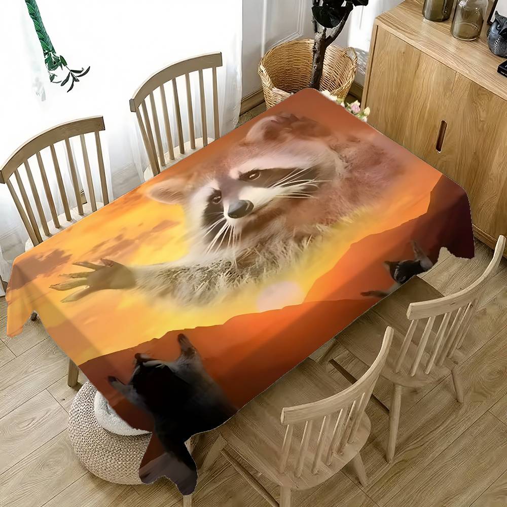 Photography Interest - Interesting And Vibrant Raccoon Sunset Table