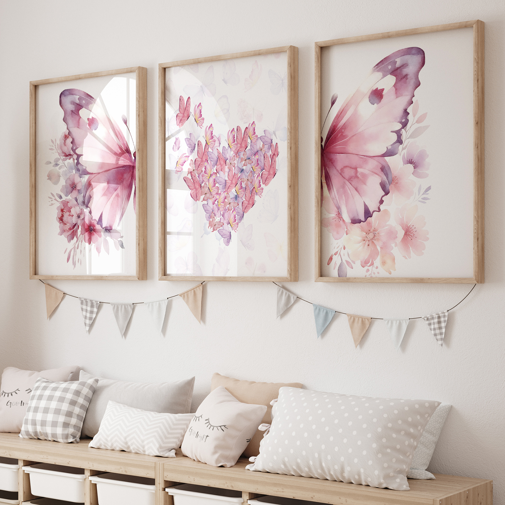 Photograph Lyrics - 3pcs Cartoon Children Pink Love Butterfly