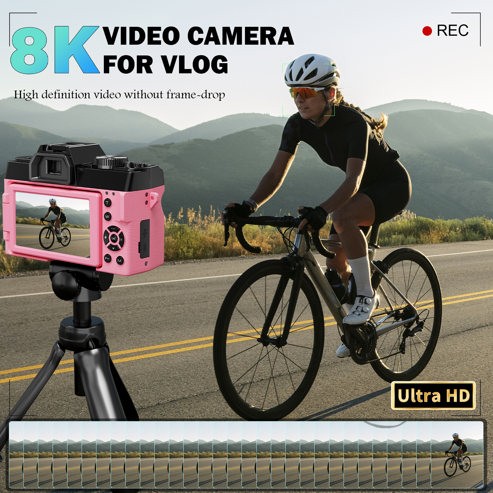 NBD Pink Camera 64MP&8K Video/ - Photography Nature Images reseña y precio