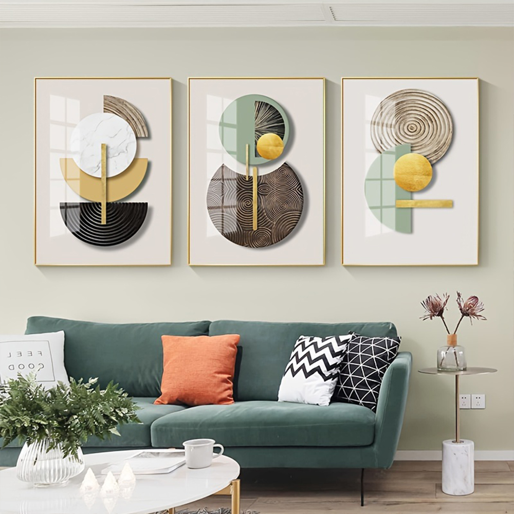 Frameless Golden Green Abstrac - Photography Geometry reseña y precio