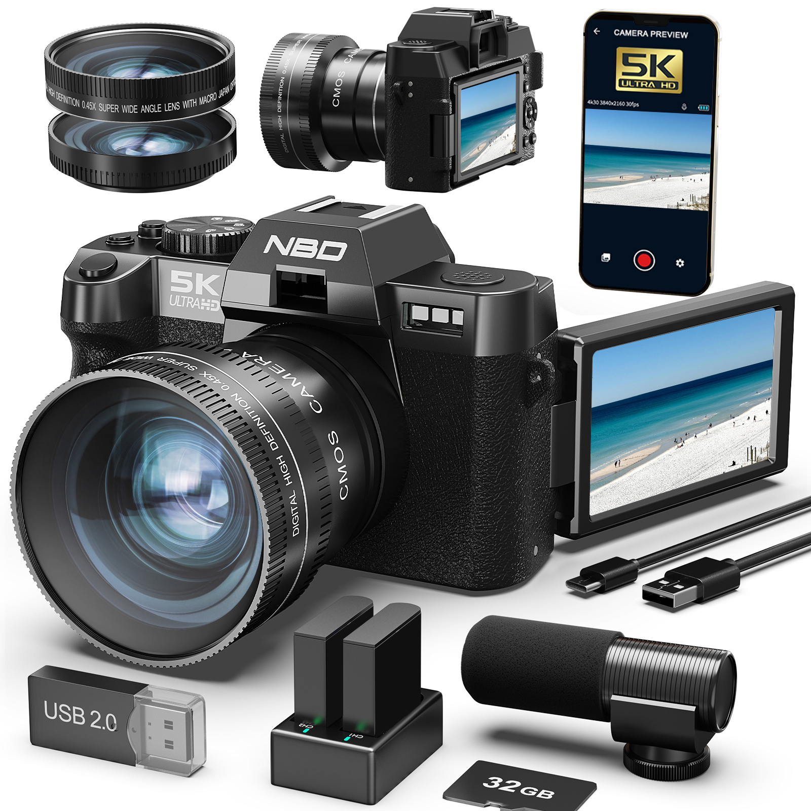 NBD Digital Cameras 5K&48MP Ph - Photography Nature Images reseña y precio