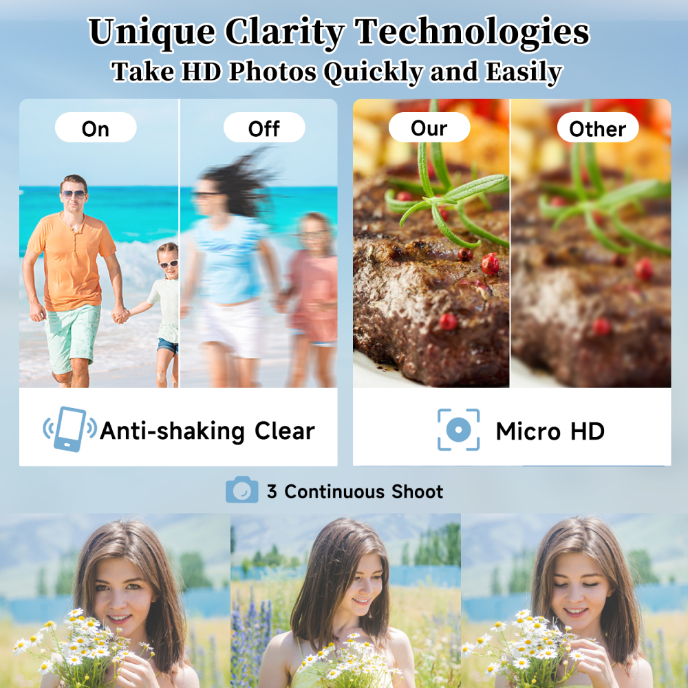 4K 48MP Compact Vlogging Camer - Photography Nature Images reseña y precio