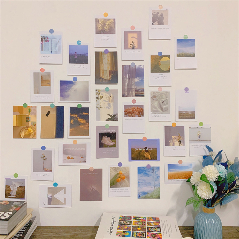 30Pcs Romantic Art Posters Sti - Photography Background reseña y precio