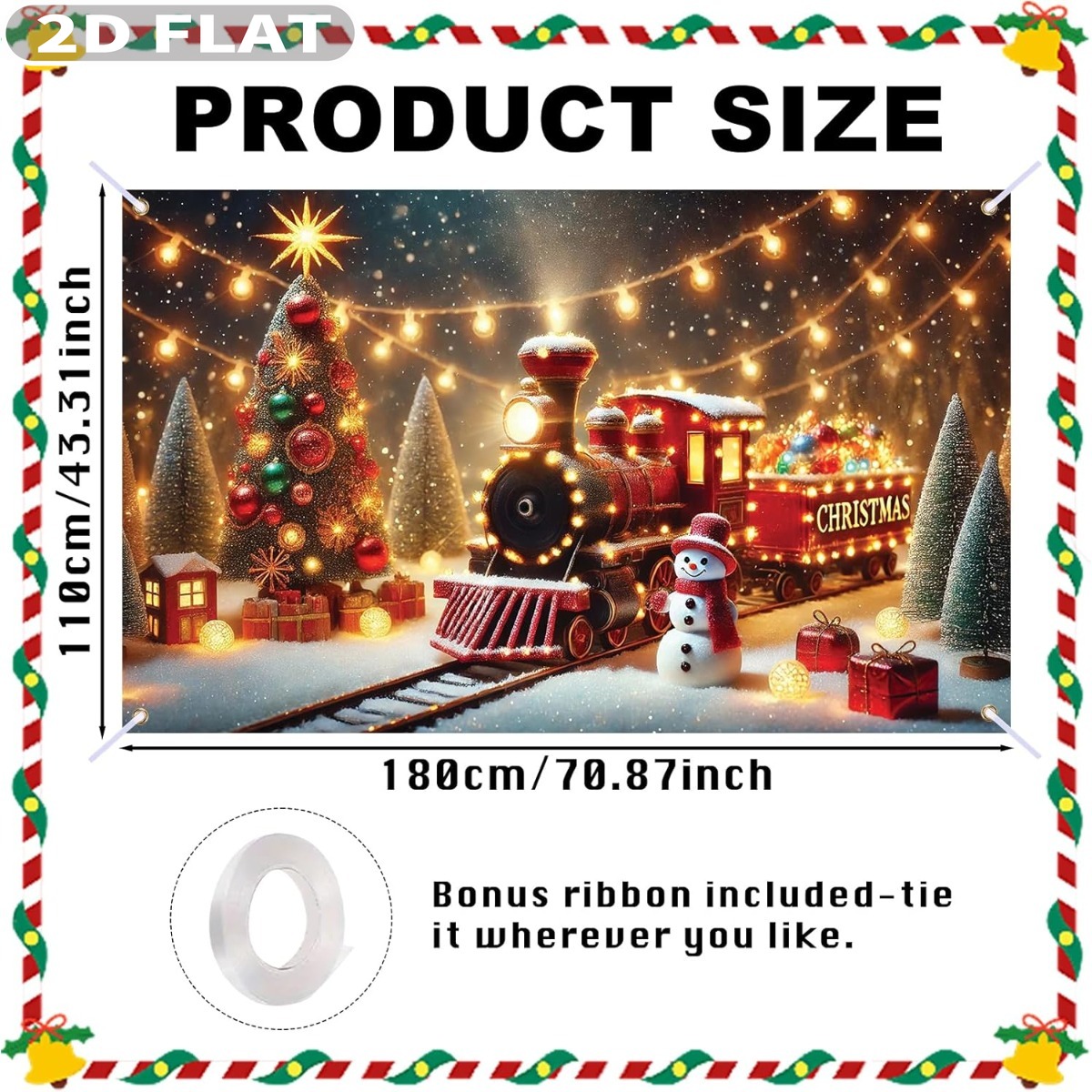 1pc Christmas Tree & Gifts Lar - Photography Background reseña y precio