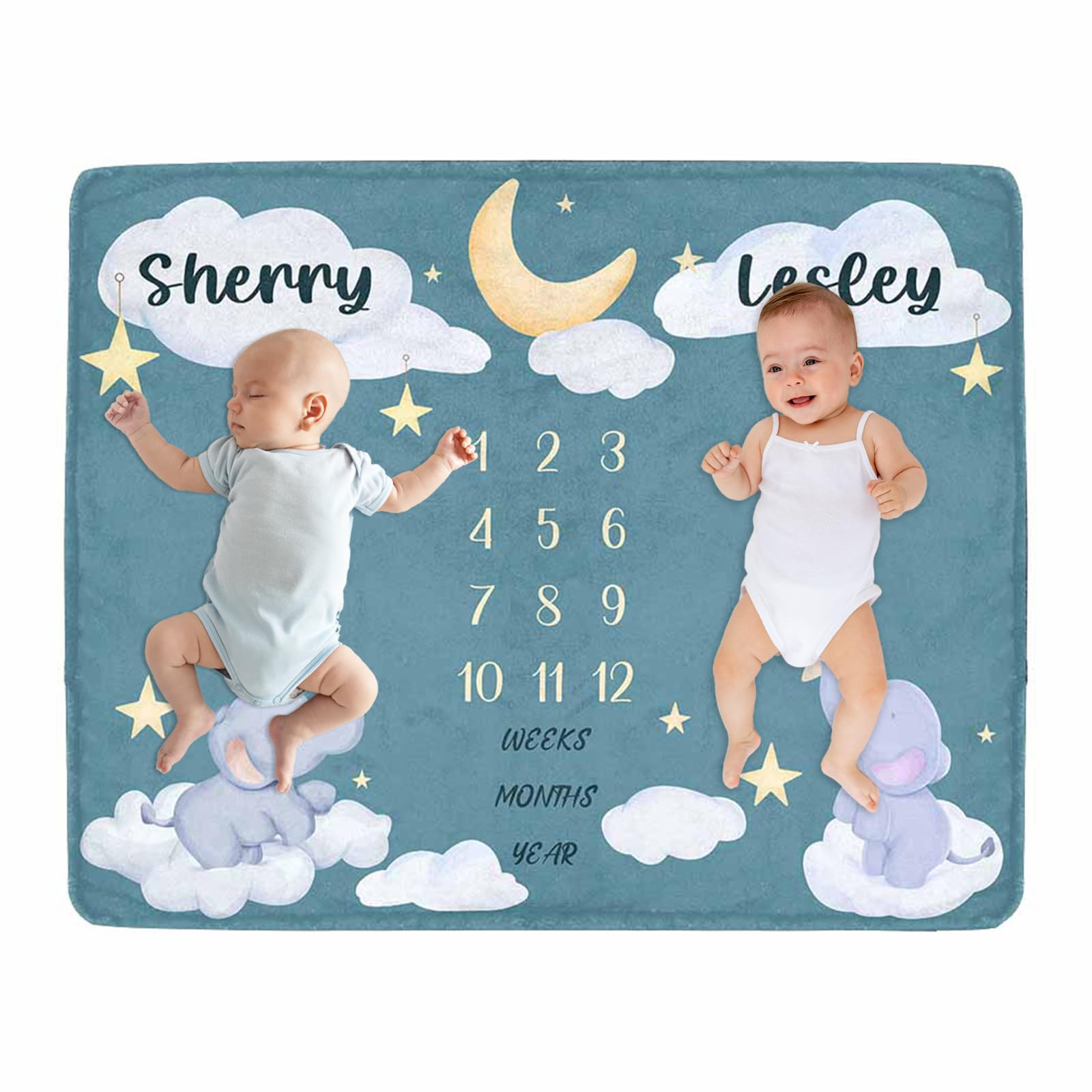 VIKAMA Twin Baby Milestone Bla - Photography Background reseña y precio