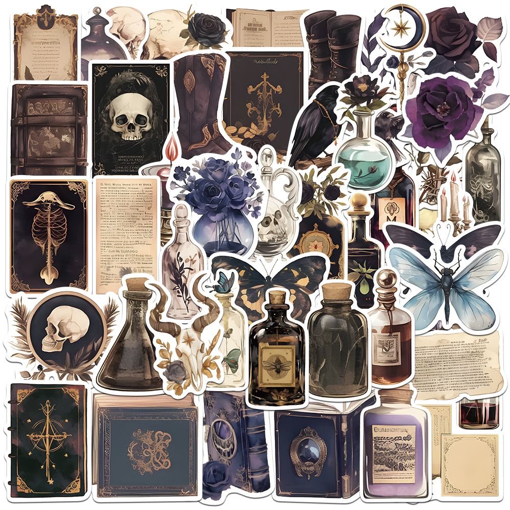 50PCS Dark Academia Stickers A - Photography Night reseña y precio