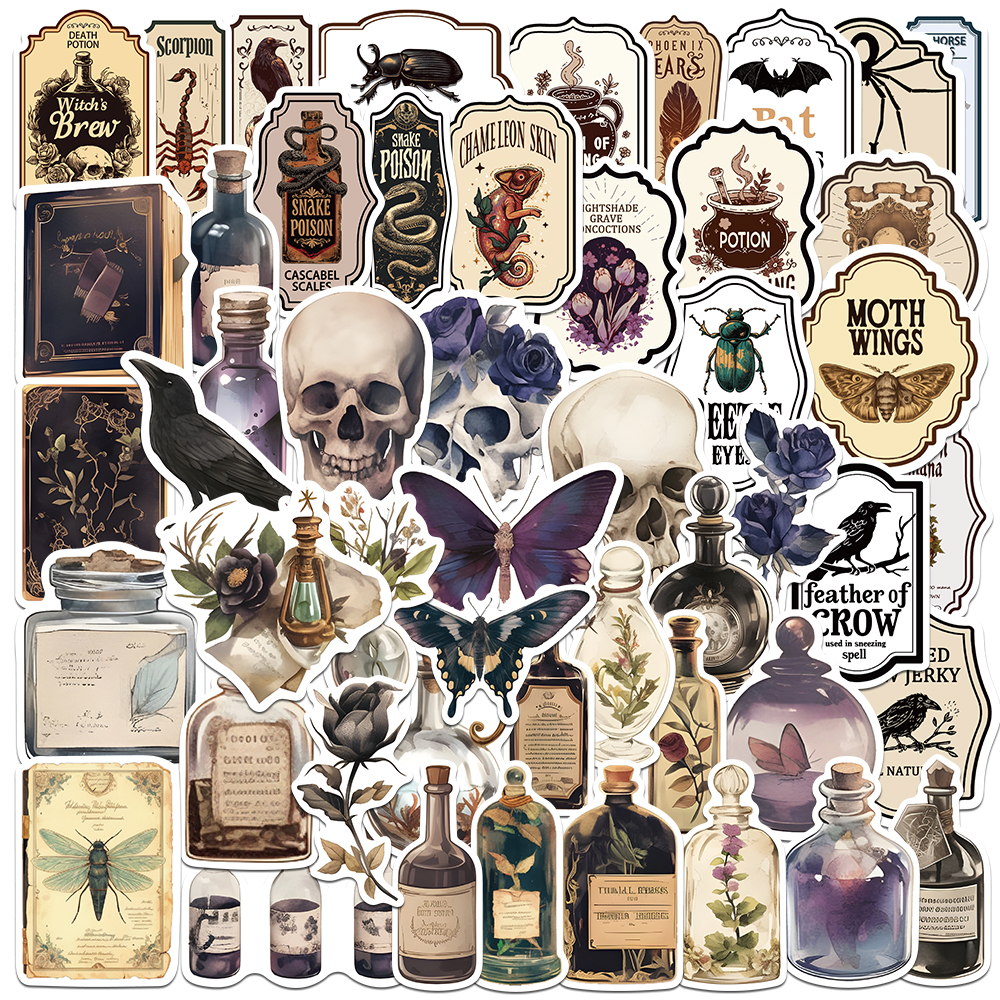 50PCS Dark Academia Stickers A - Photography Night reseña y precio
