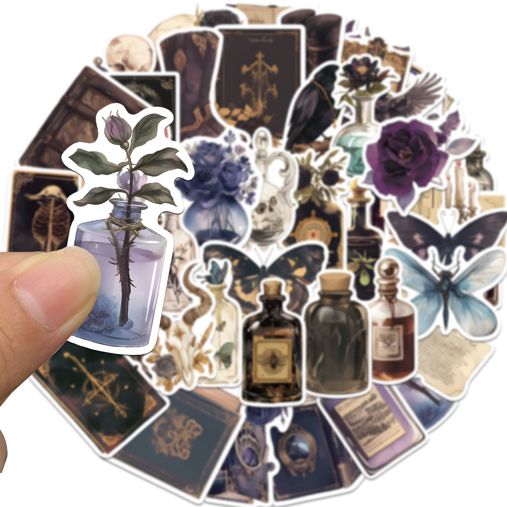 50PCS Dark Academia Stickers A - Photography Night reseña y precio