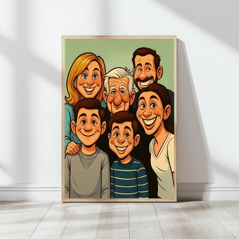 Custom Family Cartoon Poster F - Photograph Lyrics reseña y precio
