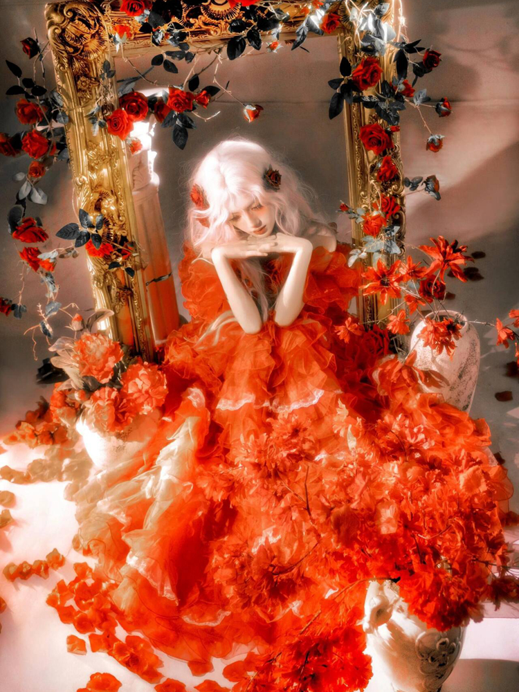 Retro Baroque Style Red Dress  - Photography Young reseña y precio