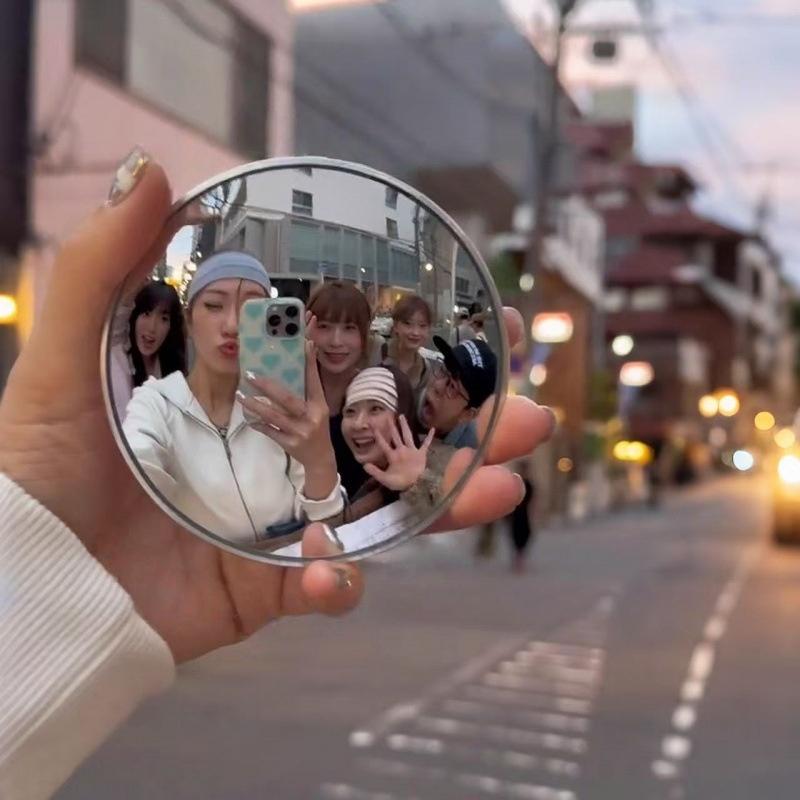 1/2Pcs Girls' Makeup Mirror Tr - Photography High Angle reseña y precio