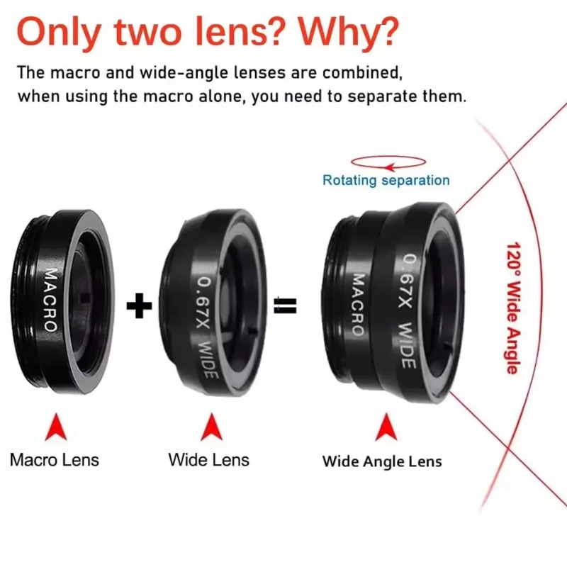 External Phone Lens Kit Wide A - Photography High Angle reseña y precio