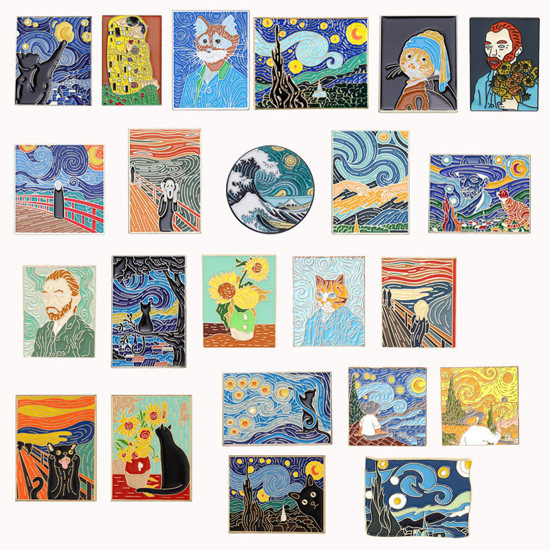 Cartoon Oil Painting Brooch St - Photography Geometry reseña y precio