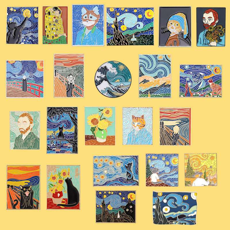 Cartoon Oil Painting Brooch St - Photography Geometry reseña y precio