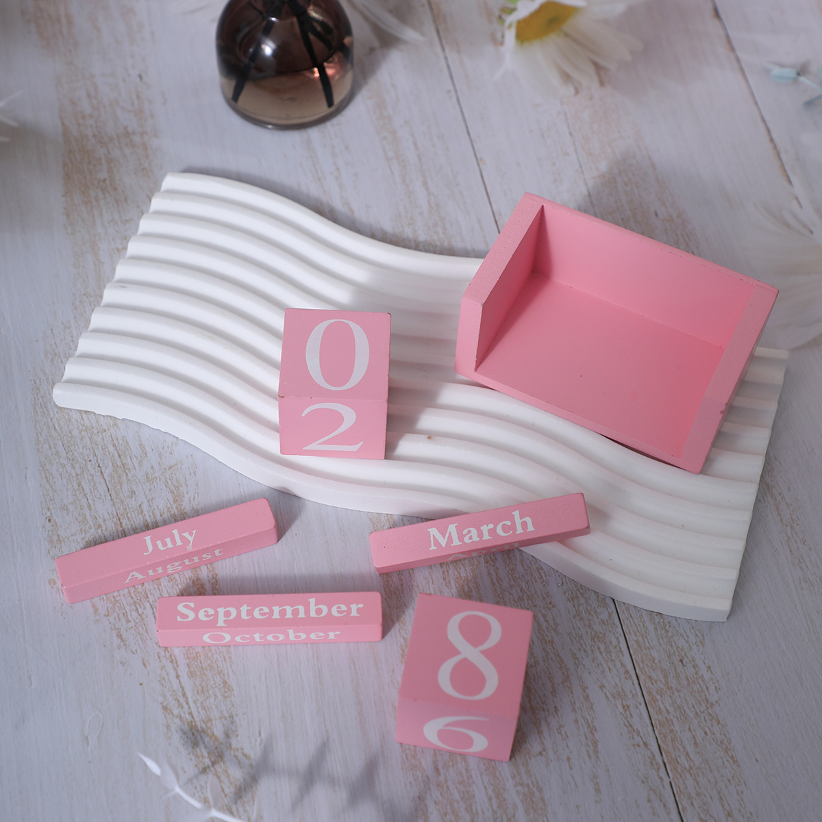 1set（6pcs）Vintage Wooden Perpe - Photography Date reseña y precio