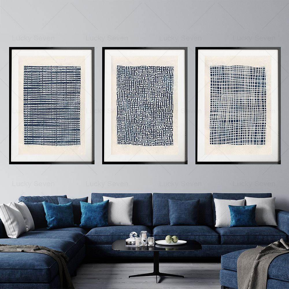 Navy Blue Abstract Modern Mid  - Photography Geometry reseña y precio