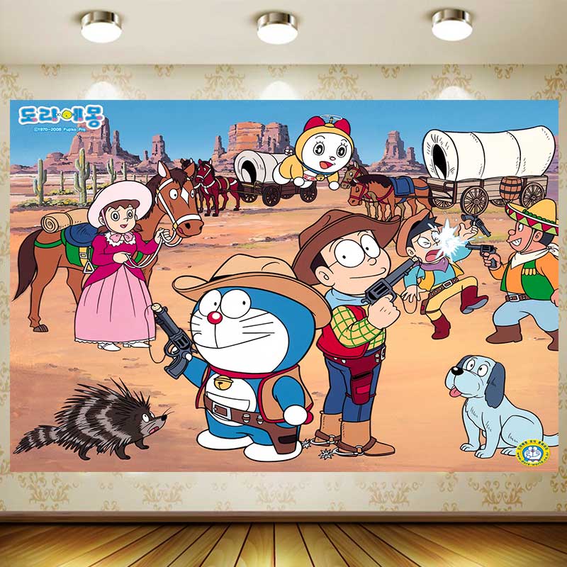 Doraemon Background Boy Birthd - Photography Background reseña y precio