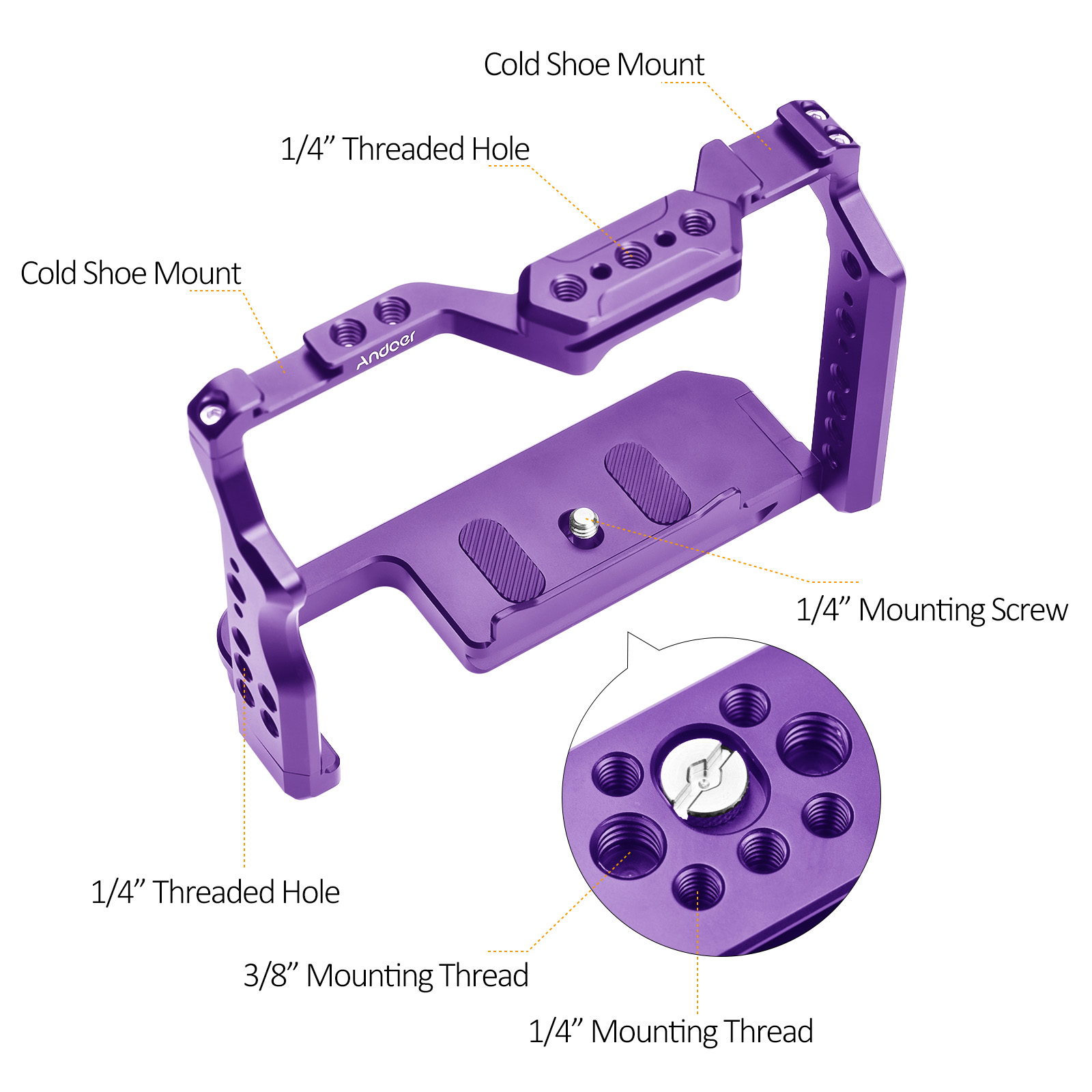 Andoer Camera Cage Aluminum Al - Camera Cage Baseplate reseña y precio