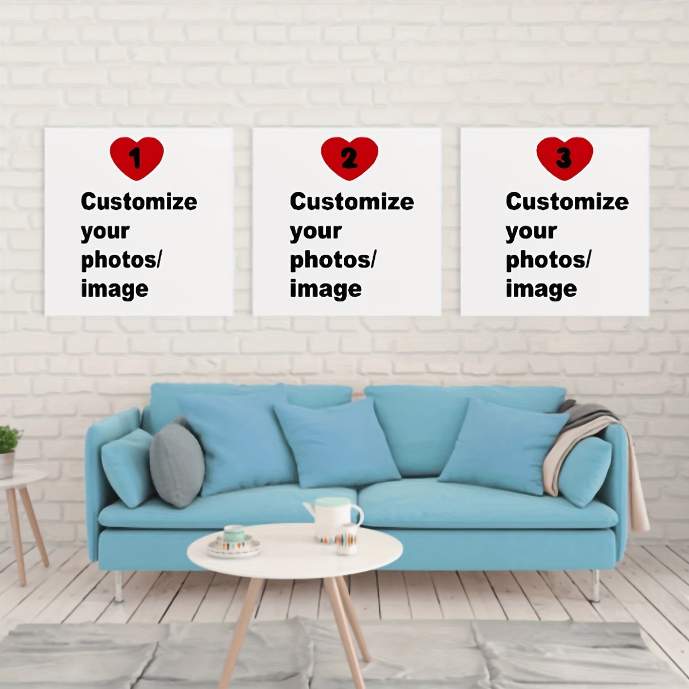 3pcs/set Custom Square Canvas  - Photograph Lyrics reseña y precio
