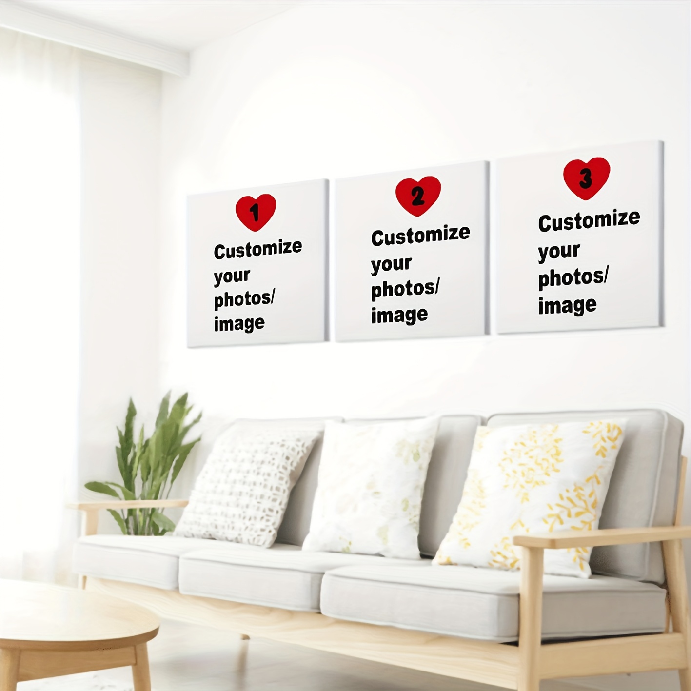 3pcs/set Custom Square Canvas  - Photograph Lyrics reseña y precio