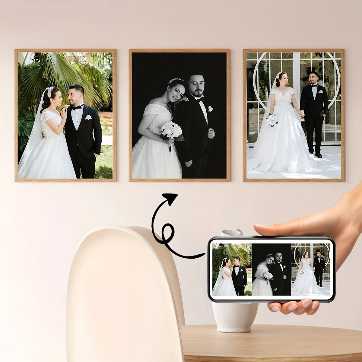 3pcs/set Custom Square Canvas  - Photograph Lyrics reseña y precio