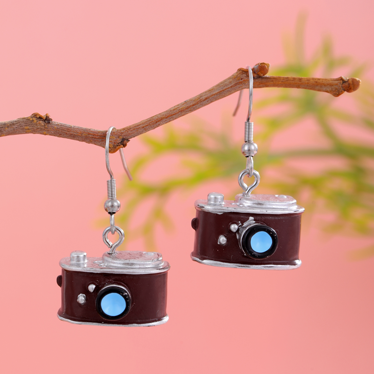 Retro Cute Camera Earrings Int - Photography Interest reseña y precio