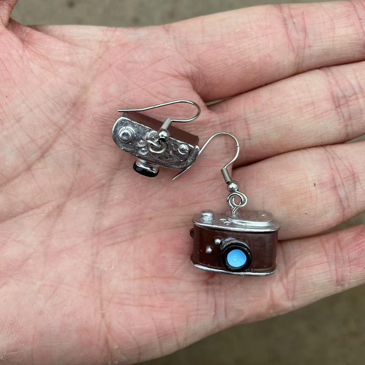 Retro Cute Camera Earrings Int - Photography Interest reseña y precio