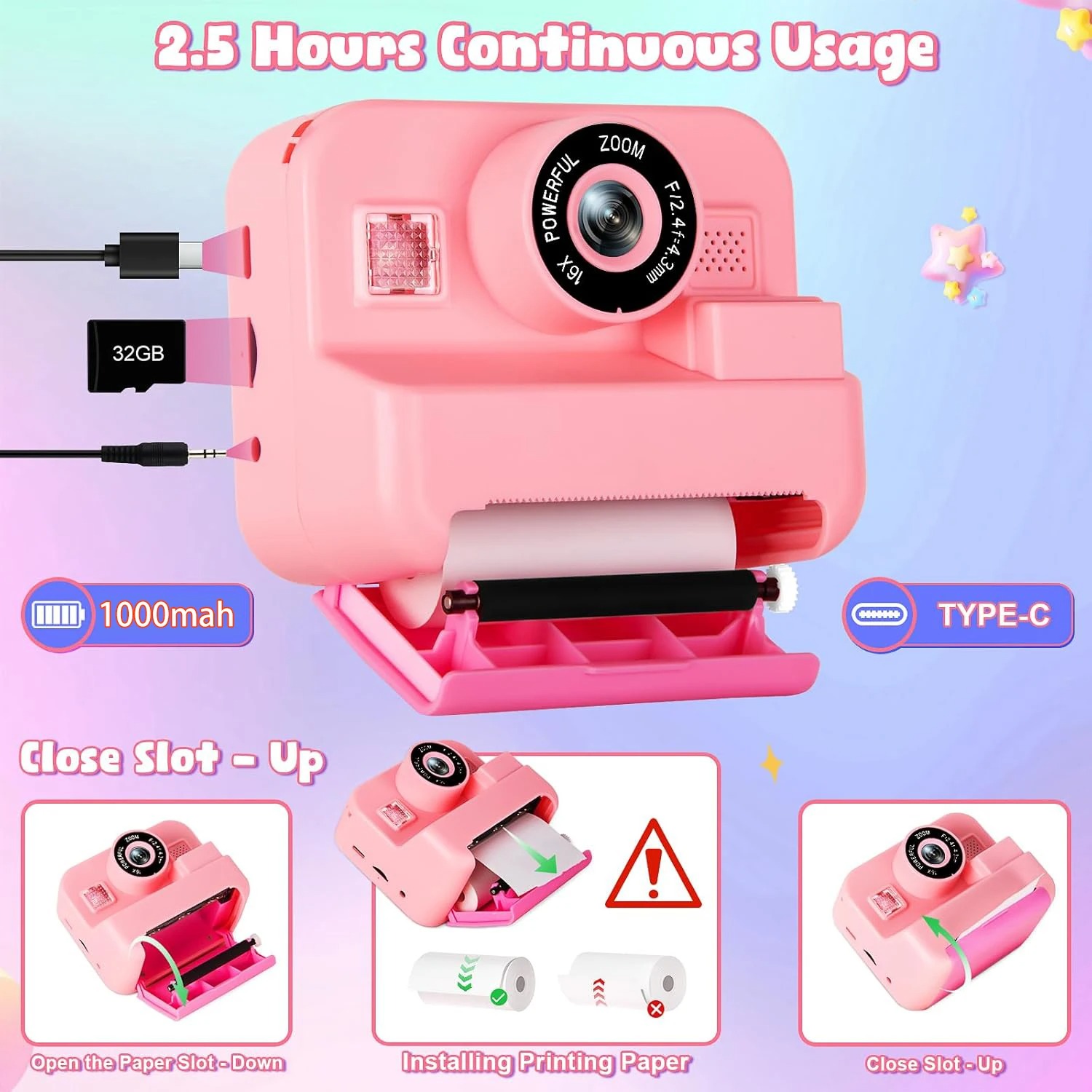 newInstant Print Camera With 3 - Photography Close Up reseña y precio