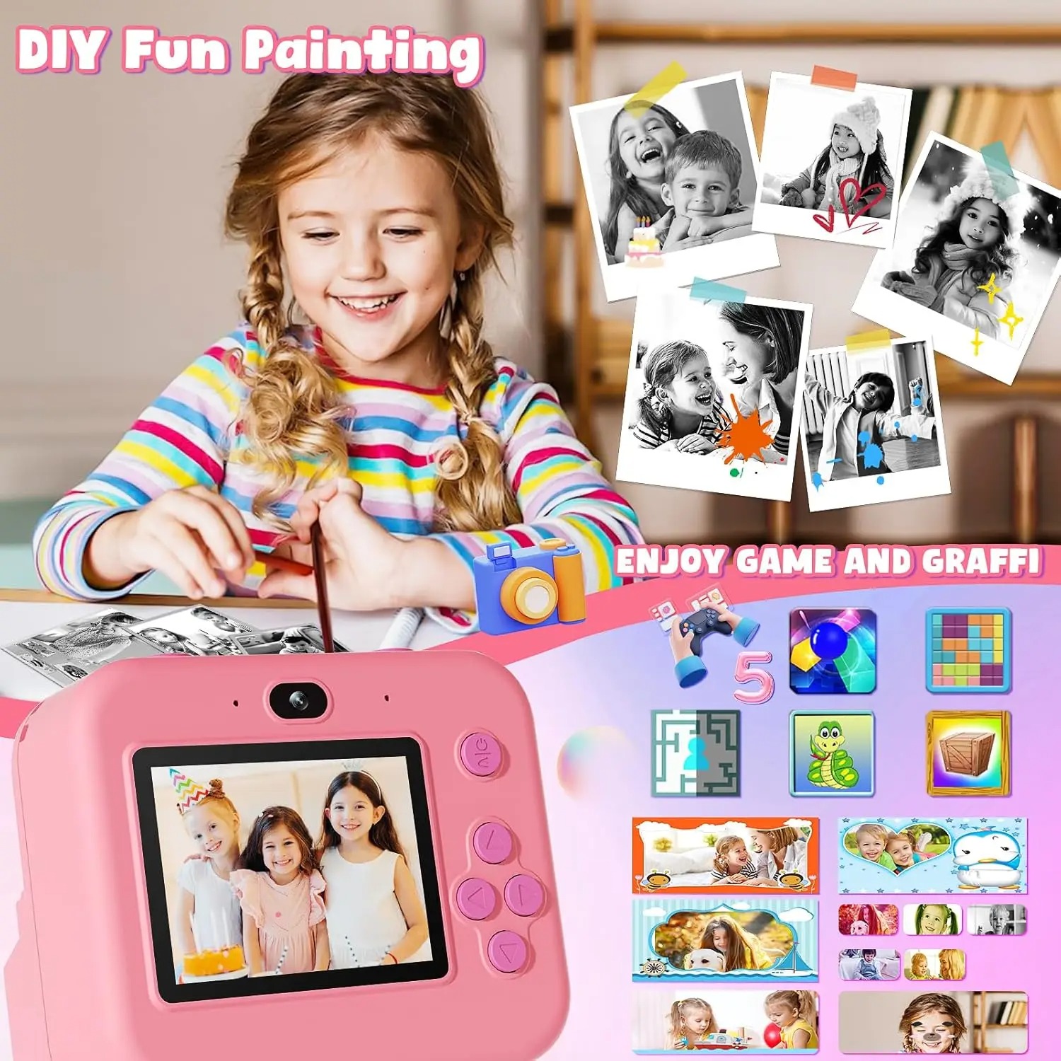 newInstant Print Camera With 3 - Photography Close Up reseña y precio