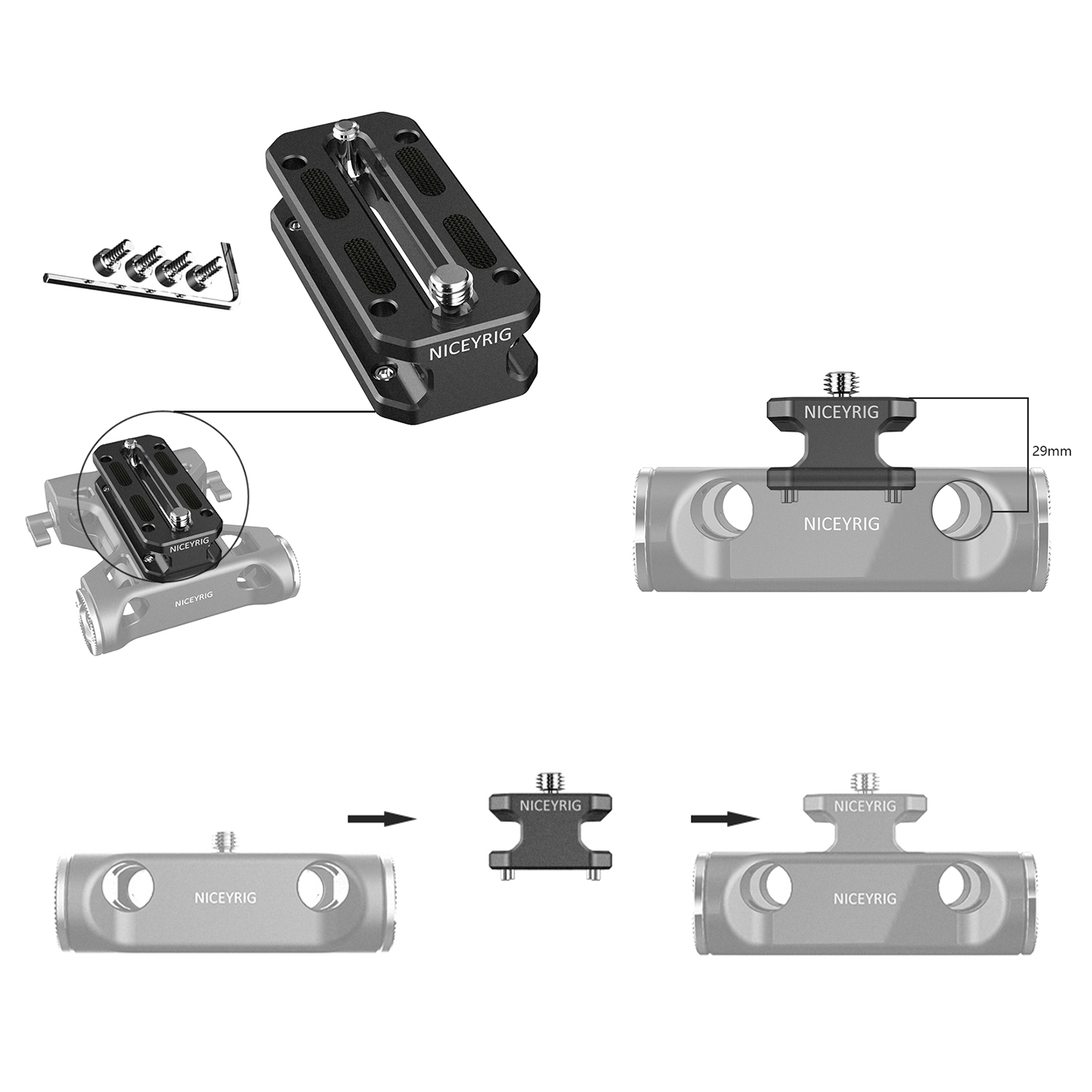 NICEYRIG Camera Baseplate with - Camera Cage Baseplate reseña y precio