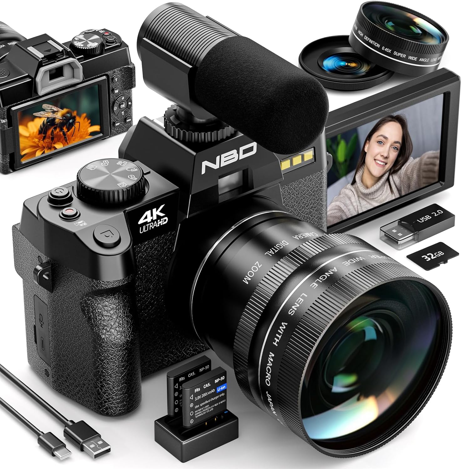 NBD 4K Digital Cameras for Pho - Photography Nature Images reseña y precio