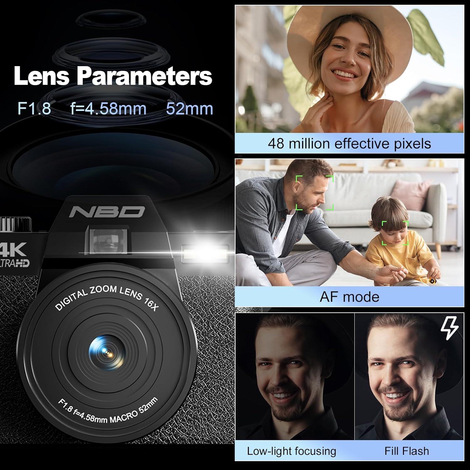 NBD 4K Digital Cameras for Pho - Photography Nature Images reseña y precio