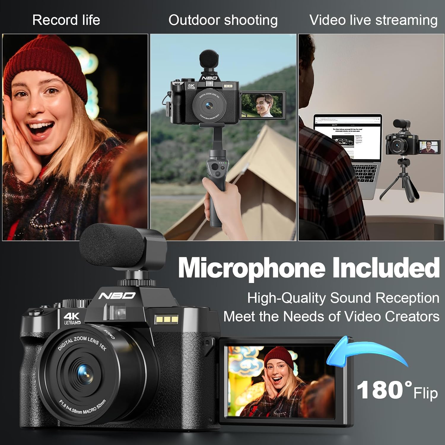 NBD 4K Digital Cameras for Pho - Photography Nature Images reseña y precio